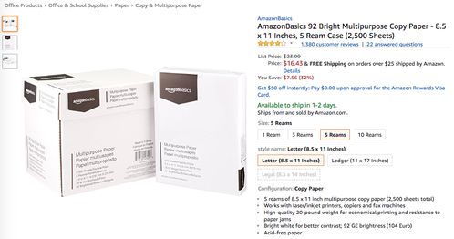 多用途復印紙火速霸榜，一日狂升15357.0 個人輔助用品